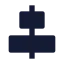 Alignhorizontalcenter icon with solid sharp style