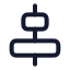 Alignhorizontalcenter icon with stroke rounded style