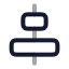 Alignhorizontalcenter icon with twotone rounded style