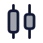 Alignhorizontaldistributecenter icon with duotone rounded style