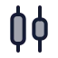 Alignhorizontaldistributecenter icon with duotone standard style