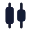 Alignhorizontaldistributecenter icon with solid rounded style