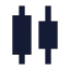 Alignhorizontaldistributecenter icon with solid sharp style