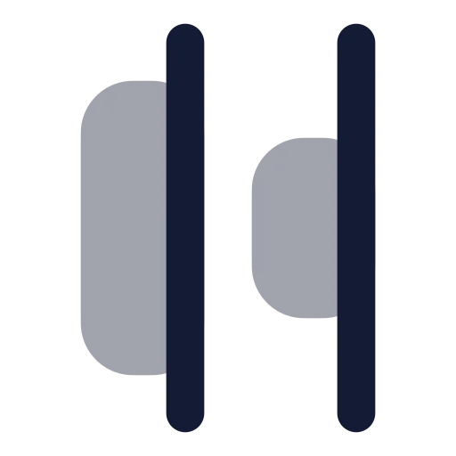 Align Horizontal Distribute End Icon in Bulk Rounded style