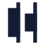Alignhorizontaldistributeend icon with solid sharp style