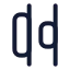 Alignhorizontaldistributeend icon with stroke rounded style
