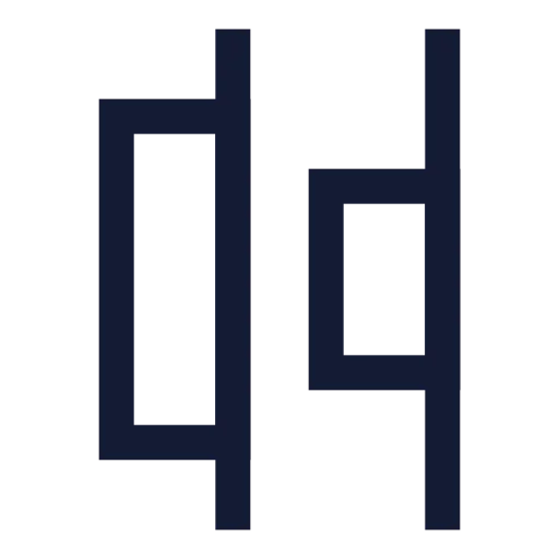 Align Horizontal Distribute End Icon in Stroke Sharp style