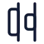 Alignhorizontaldistributeend icon with stroke standard style