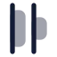 Alignhorizontaldistributestart icon with bulk rounded style