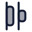 Alignhorizontaldistributestart icon with duotone rounded style
