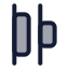 Alignhorizontaldistributestart icon with duotone standard style