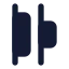 Alignhorizontaldistributestart icon with solid standard style
