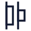 Alignhorizontaldistributestart icon with stroke sharp style