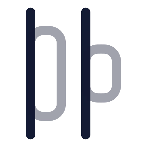 Align Horizontal Distribute Start Icon in Twotone Rounded style