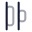 Alignhorizontaldistributestart icon with twotone rounded style