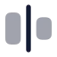 Alignhorizontaljustifycenter icon with bulk rounded style