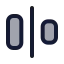 Alignhorizontaljustifycenter icon with duotone standard style