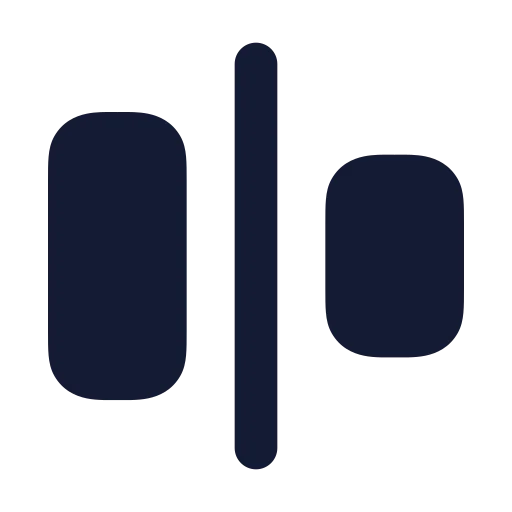 Align Horizontal Justify Center Icon in Solid Rounded style
