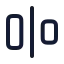 Alignhorizontaljustifycenter icon with stroke rounded style