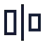 Alignhorizontaljustifycenter icon with stroke sharp style