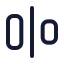 Alignhorizontaljustifycenter icon with stroke standard style