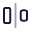 Alignhorizontaljustifycenter icon with twotone rounded style