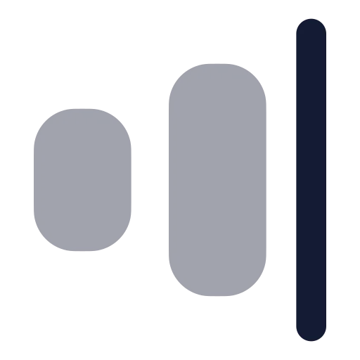 Align Horizontal Justify End Icon in Bulk Rounded style