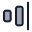 Alignhorizontaljustifyend icon with duotone standard style