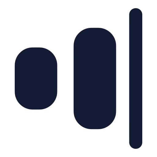 Align Horizontal Justify End Icon in Solid Rounded style