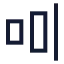 Alignhorizontaljustifyend icon with stroke sharp style