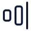 Alignhorizontaljustifyend icon with stroke standard style