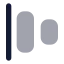 Alignhorizontaljustifystart icon with bulk rounded style