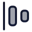 Alignhorizontaljustifystart icon with duotone rounded style