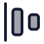 Alignhorizontaljustifystart icon with duotone standard style