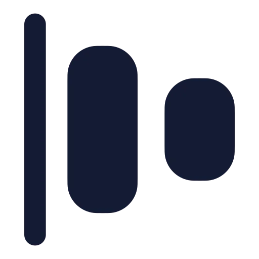 Align Horizontal Justify Start Icon in Solid Rounded style