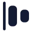Alignhorizontaljustifystart icon with solid rounded style