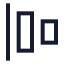 Alignhorizontaljustifystart icon with stroke sharp style
