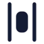 Alignhorizontalspacearound icon with solid rounded style