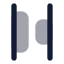 Alignhorizontalspacebetween icon with bulk rounded style