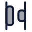 Alignhorizontalspacebetween icon with duotone rounded style