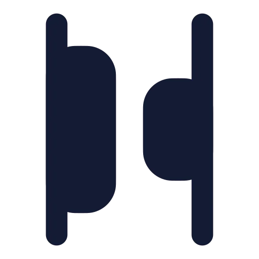 Align Horizontal Space Between Icon in Solid Rounded style