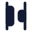Alignhorizontalspacebetween icon with solid rounded style