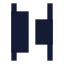 Alignhorizontalspacebetween icon with solid sharp style