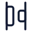 Alignhorizontalspacebetween icon with stroke standard style
