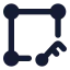 Alignkeyobject icon with solid rounded style