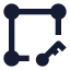 Alignkeyobject icon with solid sharp style