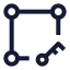 Alignkeyobject icon with stroke sharp style