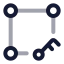 Alignkeyobject icon with twotone rounded style