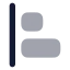 Alignleft icon with bulk rounded style