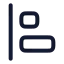 Alignleft icon with stroke rounded style